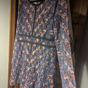 Elegant Multicolor Patterned Dress